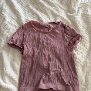 Urban Outfitters Dusty Pink Ribbed Tee